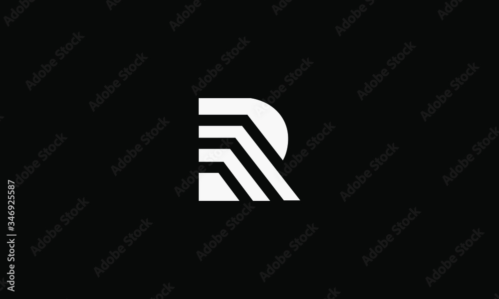 Abstract letter R logo design. Creative,Premium Minimal emblem design