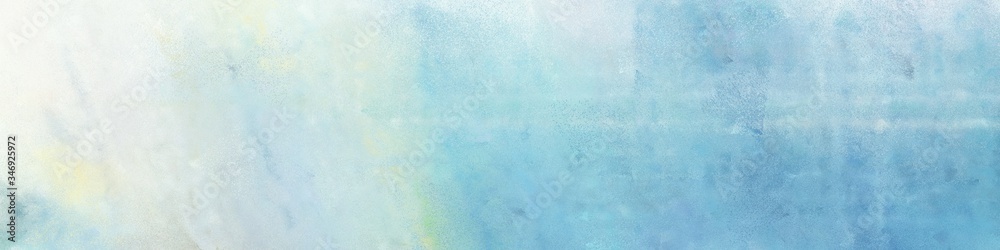 wide art grunge powder blue and sky blue colored vintage abstract painted background with space for text or image. can be used as header or banner
