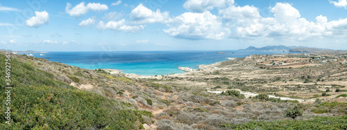 Mytakas beach Panorama at Plaka, Milos Island - Greece