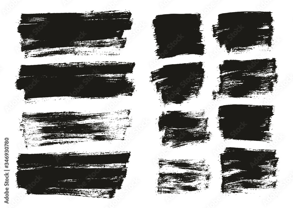Flat Paint Brush Thin Long & Short Background Mix High Detail Abstract Vector Background Mix Set 