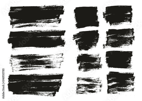 Flat Paint Brush Thin Long & Short Background Mix High Detail Abstract Vector Background Mix Set 