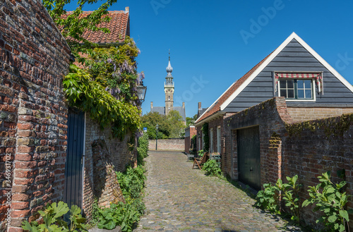 Picturesque scenery in the city of Veere, Province of Zeeland, The Netherlands photo