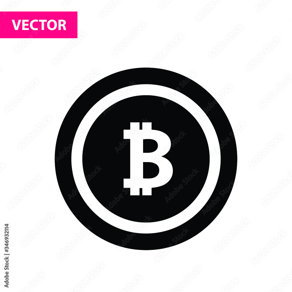 Cryptocurrency bitcoin minimal simple icon Cryptocurrency bitcoin minimal simple icon