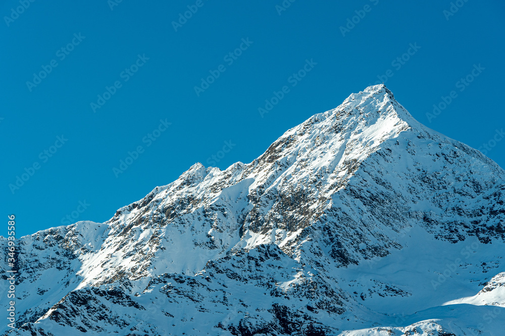 snowy peak of a mountain