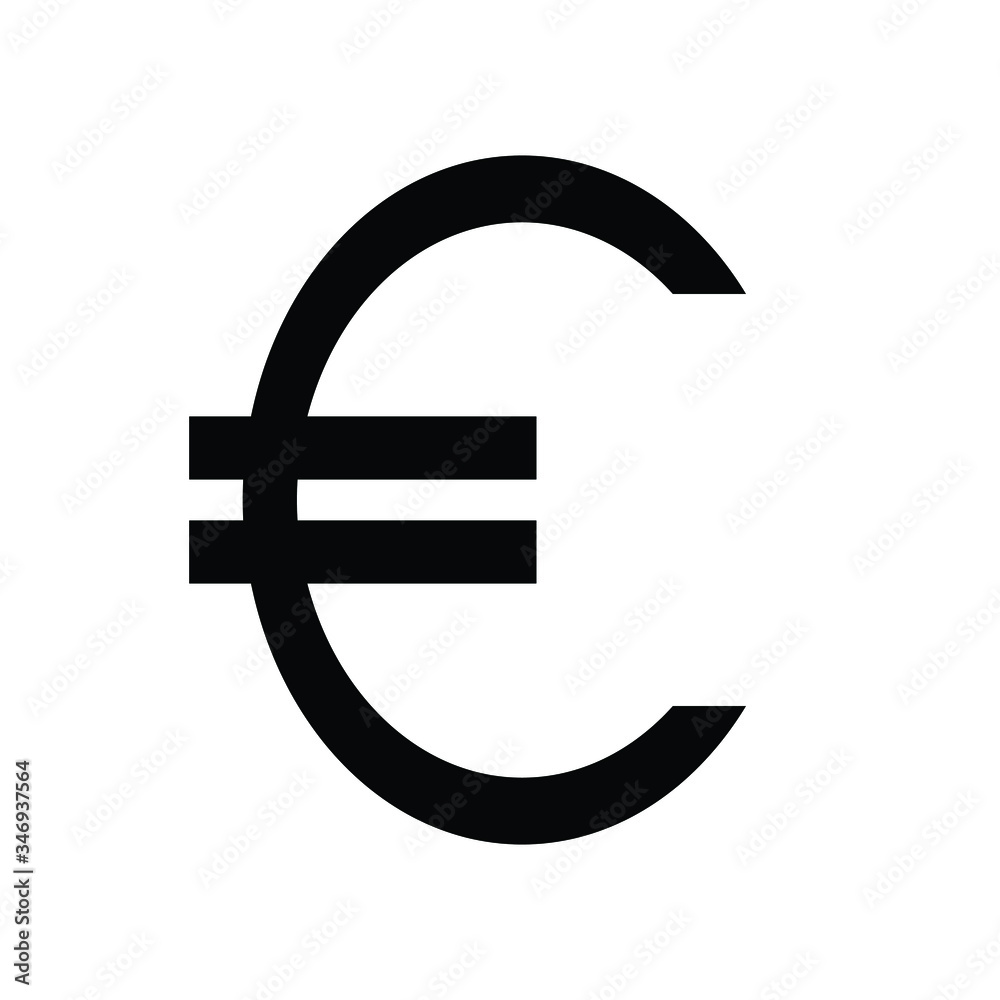 Euro money currency minimal simple black icon symbol Euro money currency minimal simple black icon symbol