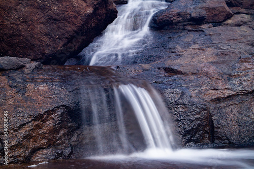 waterfall photos taken with low shutter speed