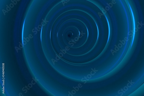 Fantastic swirl. Abstract blue texture. Fractal background. Fantasy digital art. 3D rendering.
