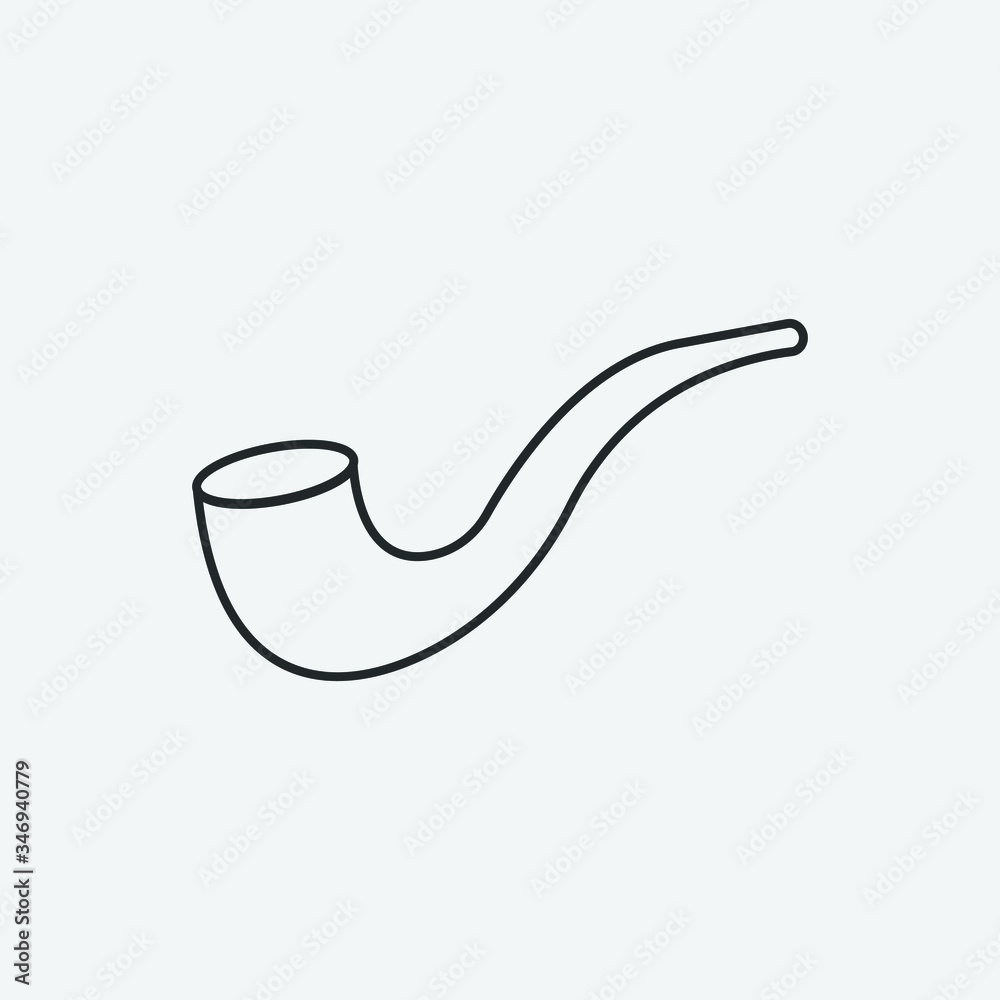 Fototapeta premium vector illustration of a smoking pipe