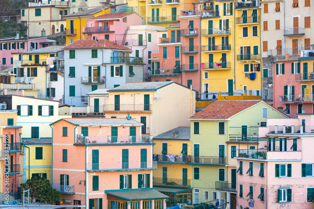 Close up Manarola Village, Liguria, Italy
