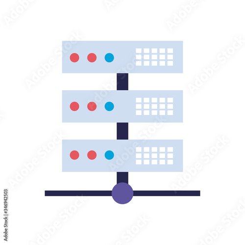 Web hosting flat style icon vector design