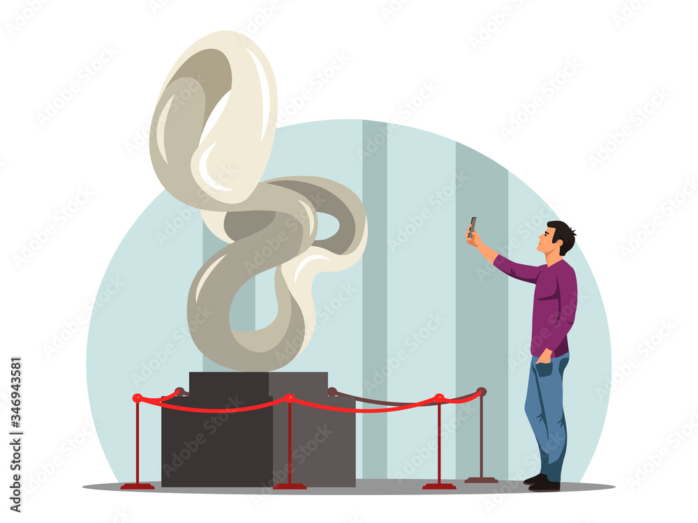 Vector character photographer, smartphone camera Vector character photographer, smartphone camera