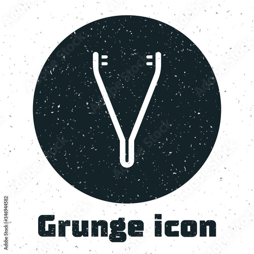 Grunge Medical tweezers icon isolated on white background. Medicine and health. Anatomical tweezers. Monochrome vintage drawing. Vector Illustration