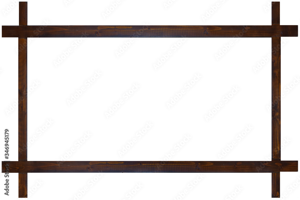 wooden frame on a white background. wooden frame on a white background.
