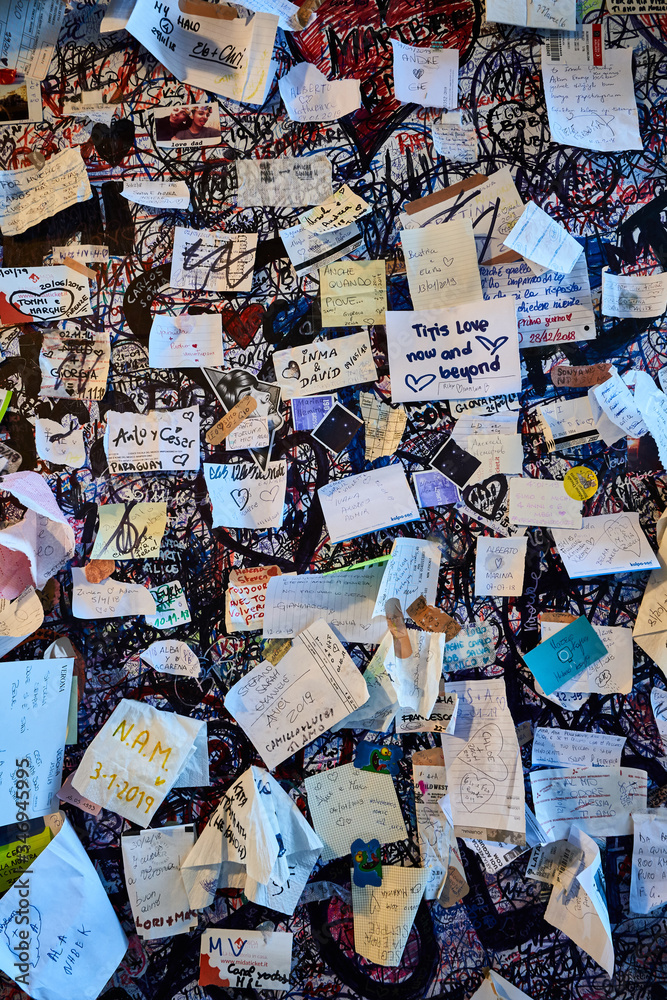 Naklejka premium love tickets, romeo and juliet, verona italy