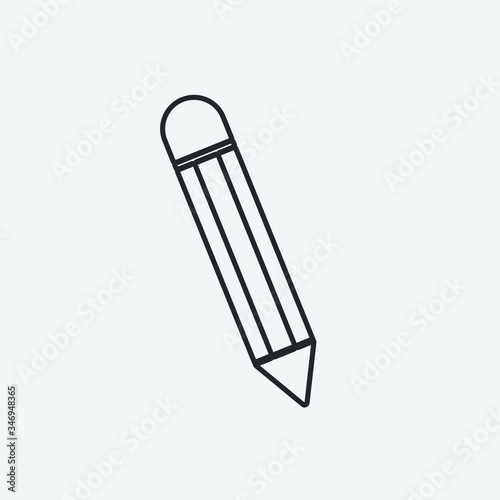 Pencil vector icon illustration sign