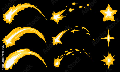 Shooting Star Design Elements