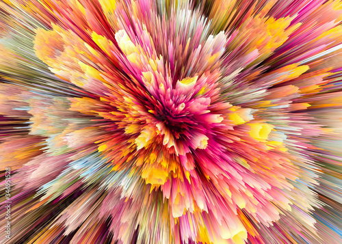 Modern and trendy colorful explosions for  design of backgrounds, walls ,interiors ,screensavers.3d render