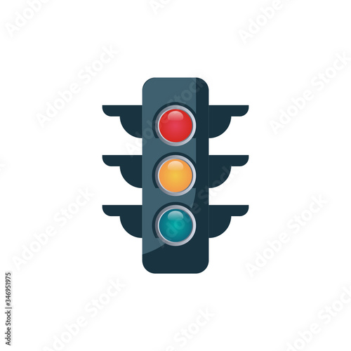 simple traffic light illustration vector