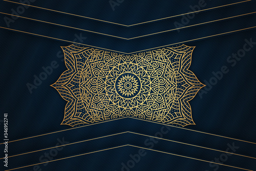 Luxury mandala background with golden arabesque pattern Arabic Islamic east floral style