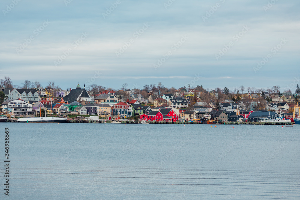 Panorama view on the beautiful town of Lunenburg in Nova Scotia, Canada