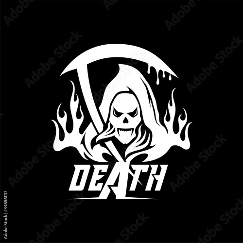 Angel of death vector design and horor cartoon illustration