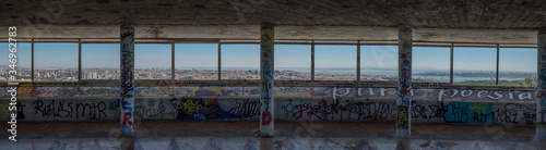 panoramic view from lookout platform panoramico de monsanto in lisbon photo