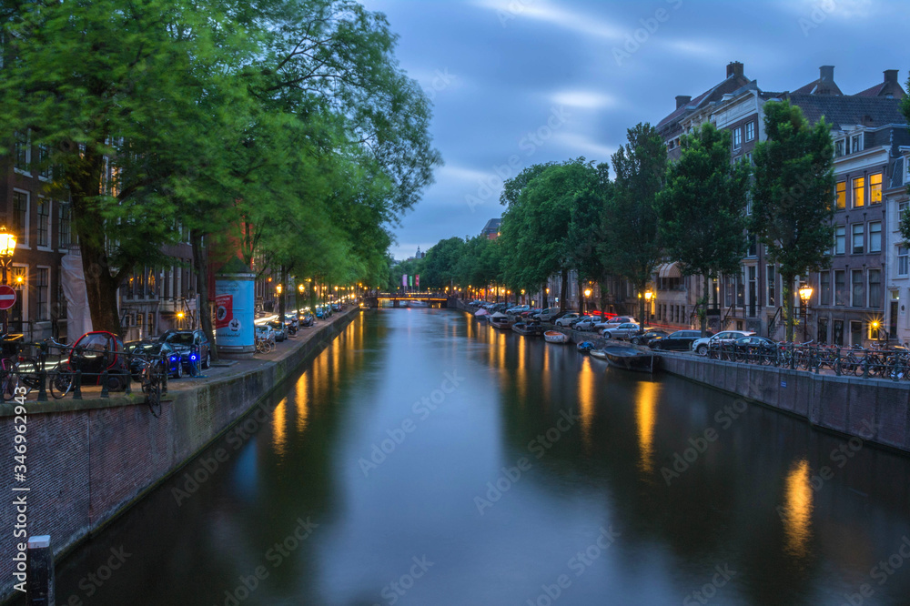 canal at dusk