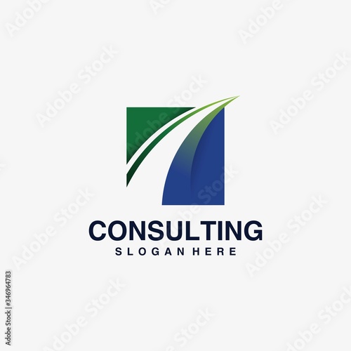 Business consulting logo design inspiration, solution, Premium Vector