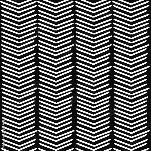 Vector seamless herringbone pattern Black and White .