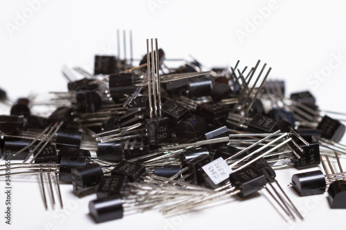 One hundred, traditional transistors photo