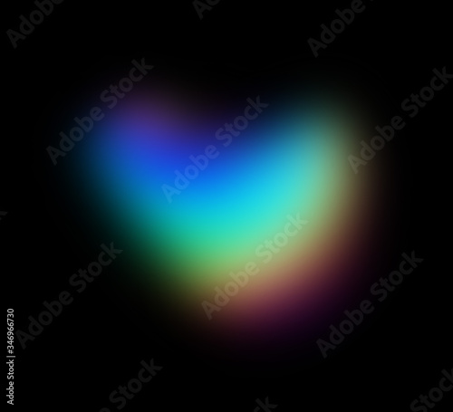 abstract colorful rainbow light leak prism flare photography overlay on black background