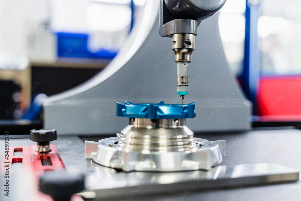 Germany, Close-up of three dimensional measuring machine Germany, Close-up of three dimensional measuring machine
