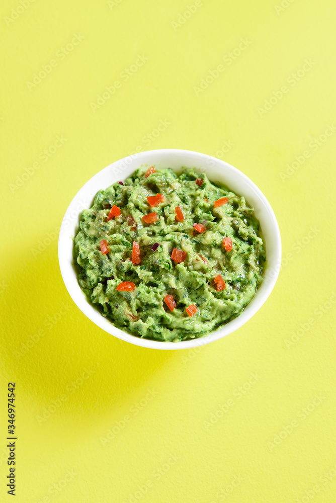 Guacamole dip in bowl Guacamole dip in bowl