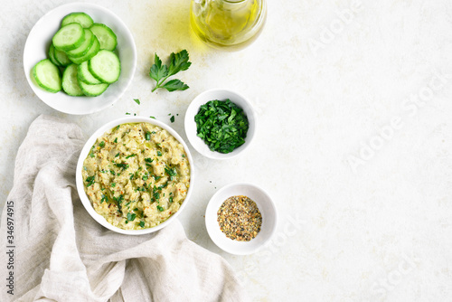 Baba ganoush (roasted eggplant dip)