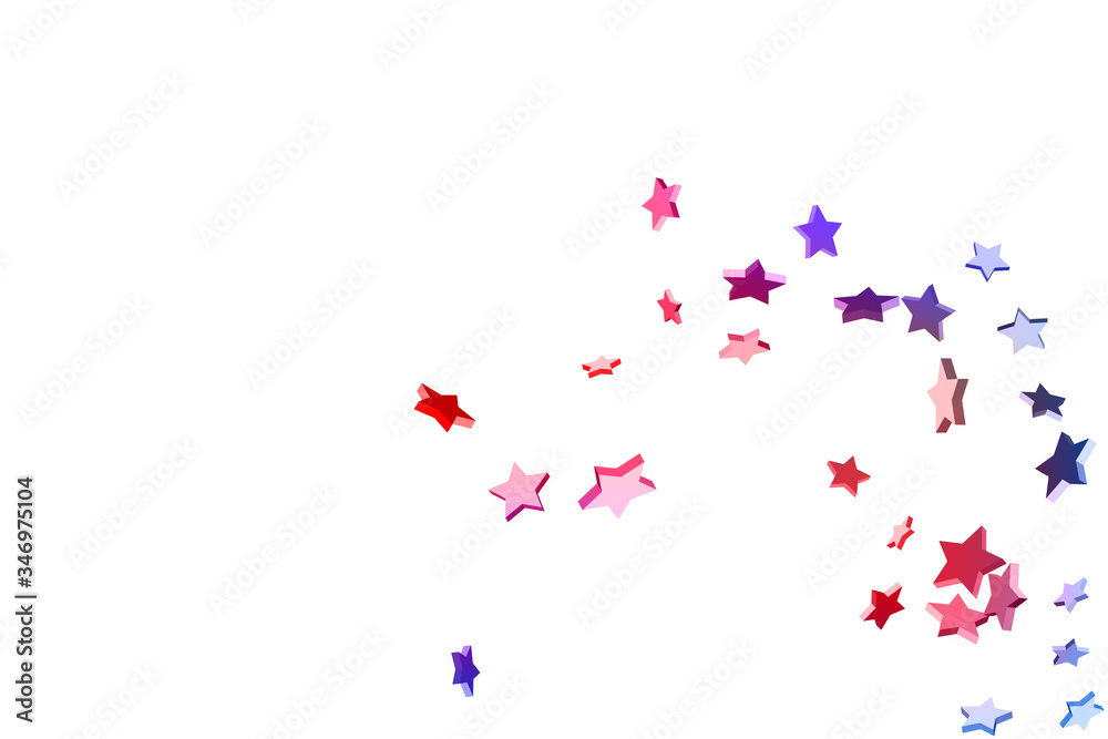 Abstract confetti flying star.