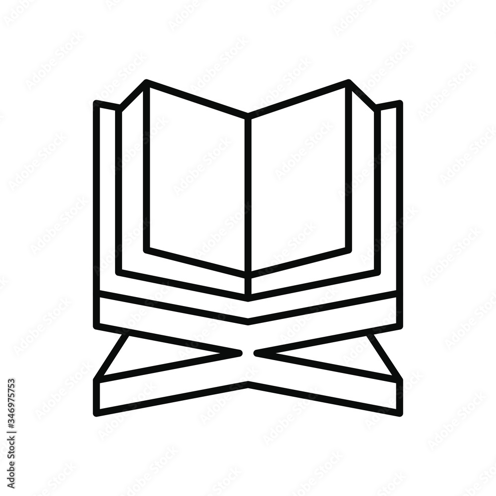 Eid mubarak concept, Holy quoran icon, line style Eid mubarak concept, Holy quoran icon, line style