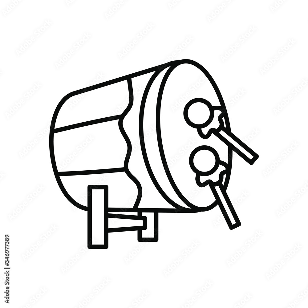 EID mubarak concept, ramadan drum, line style EID mubarak concept, ramadan drum, line style