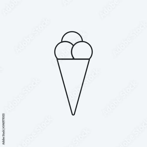 Ice cream vector icon illustration sign