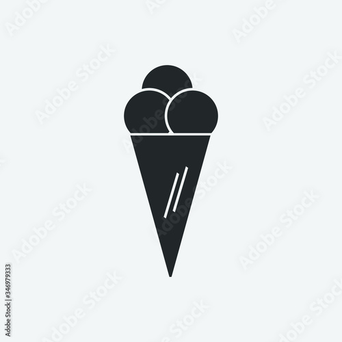 Ice cream vector icon illustration sign