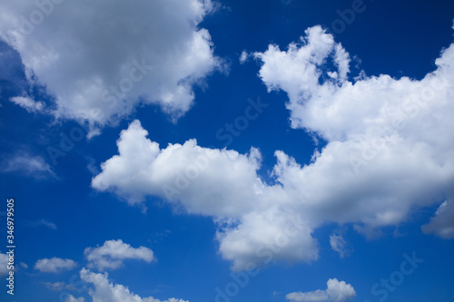 White Cloud on Blue Sky  Background with clouds on blue sky