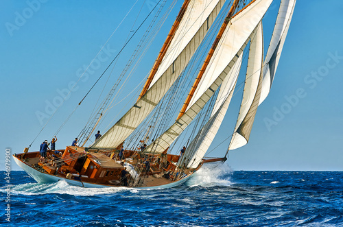 Sailing yacht regatta. Yachting. Sailing 