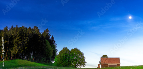 rural barn in light of venus and stars
