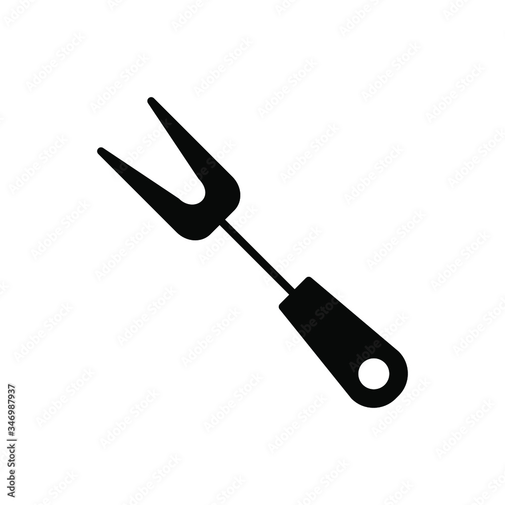Naklejka premium BBQ fork icon template