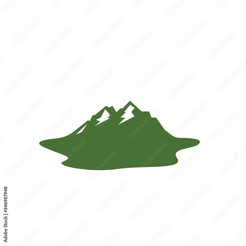 Fototapeta premium High Mountain icon Logo vector illustration design