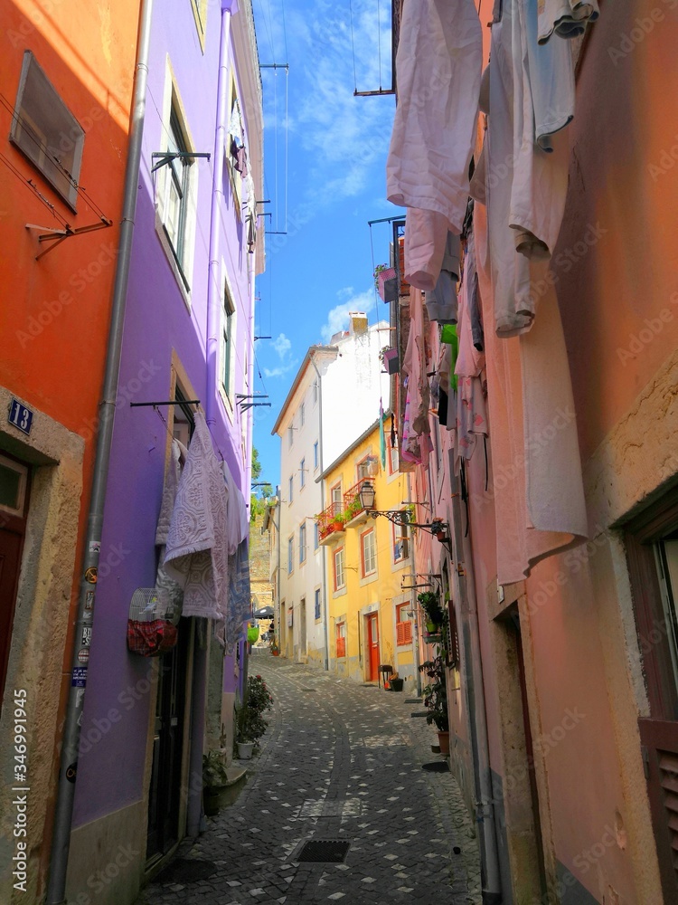 Fototapeta premium Colorful street in Lisbon