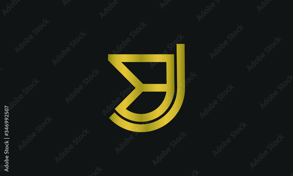 Letter BJ, JB monogram and shield sign combination. Line art logo design. Symbolizes reliability, safety, power, security. Letter BJ, JB monogram and shield sign combination. Line art logo design. Symbolizes reliability, safety, power, security.