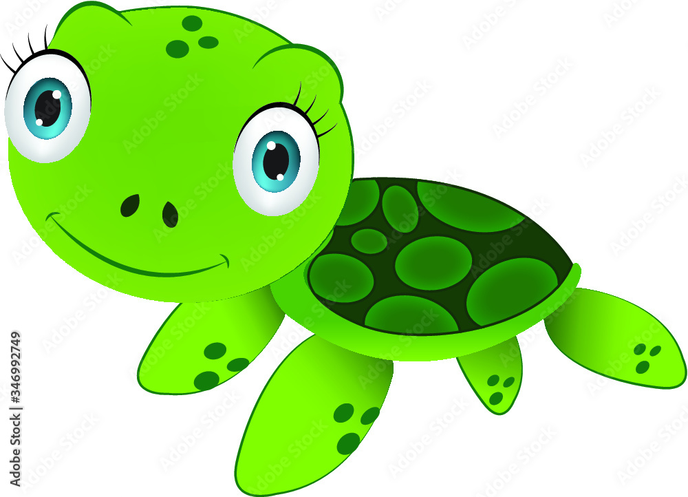 Fototapeta premium funny turtle cartoon