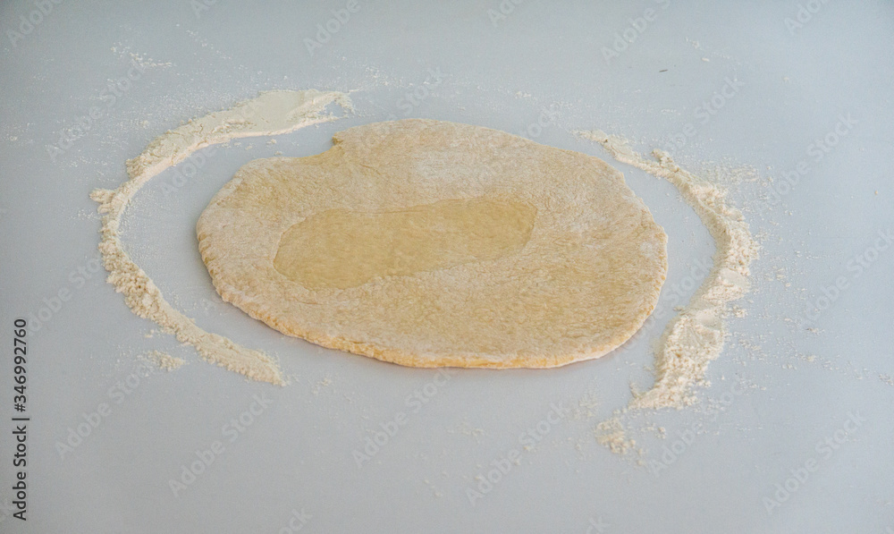 Obraz premium Dough on white background