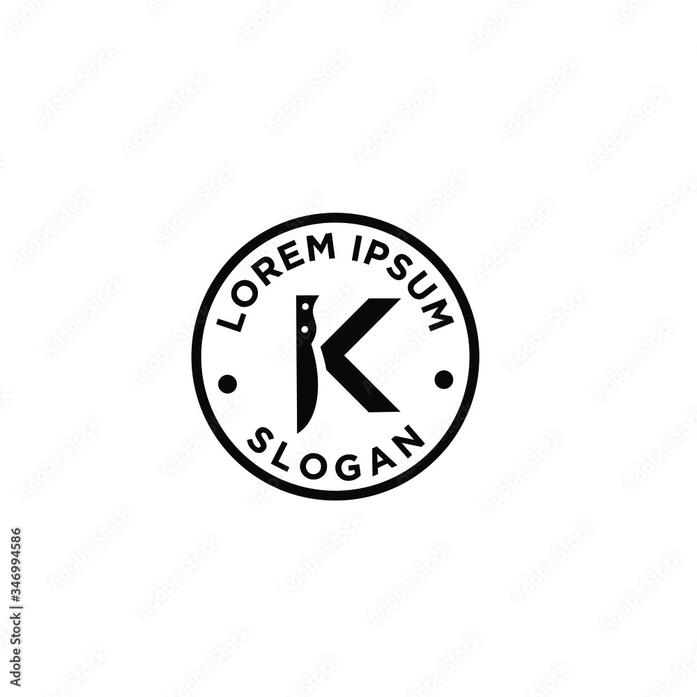 knives letter k initial abstract logo icon design vector knives letter k initial abstract logo icon design vector
