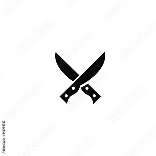 knives letter k initial abstract logo icon design vector